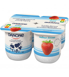 Yogur desnatado de proteínas sabor fresa Danone pack 4 x 100 g -  Supermercados DIA